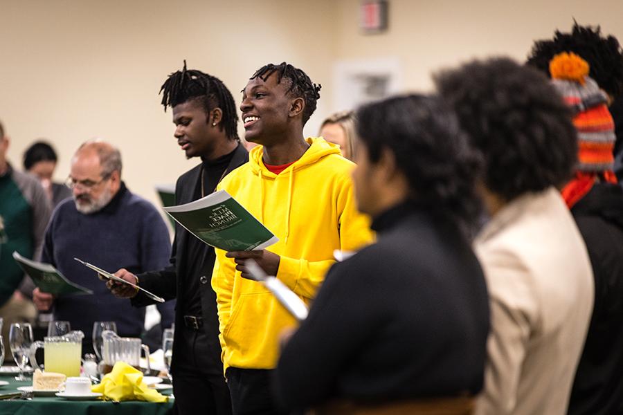 The Northwest community annually gathers for its MLK Peace Brunch, pictured here in January 2024. (Photo by Lauren Adams/Northwest Missouri State University)